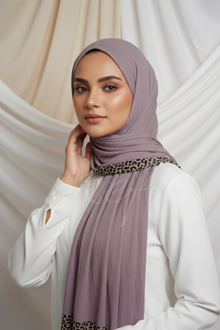 Pleated Crinkle Hijab - Lavender