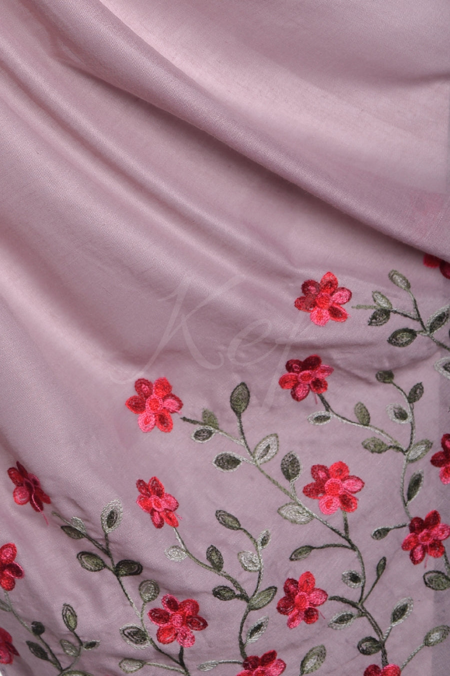 Viola Embroidery Lawn Hijab - Lavender