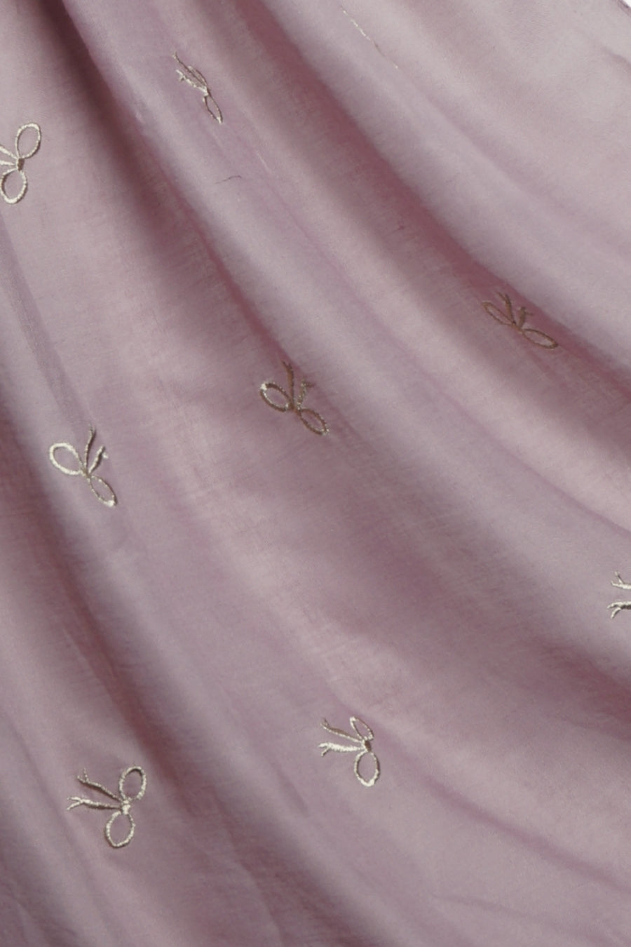 Bow Embroidery Lawn Hijab - Lavender