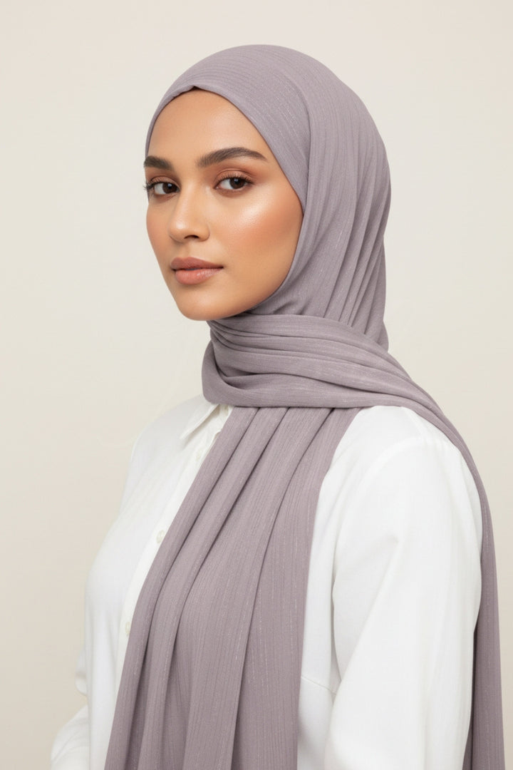 Metallic Chiffon - Lavender