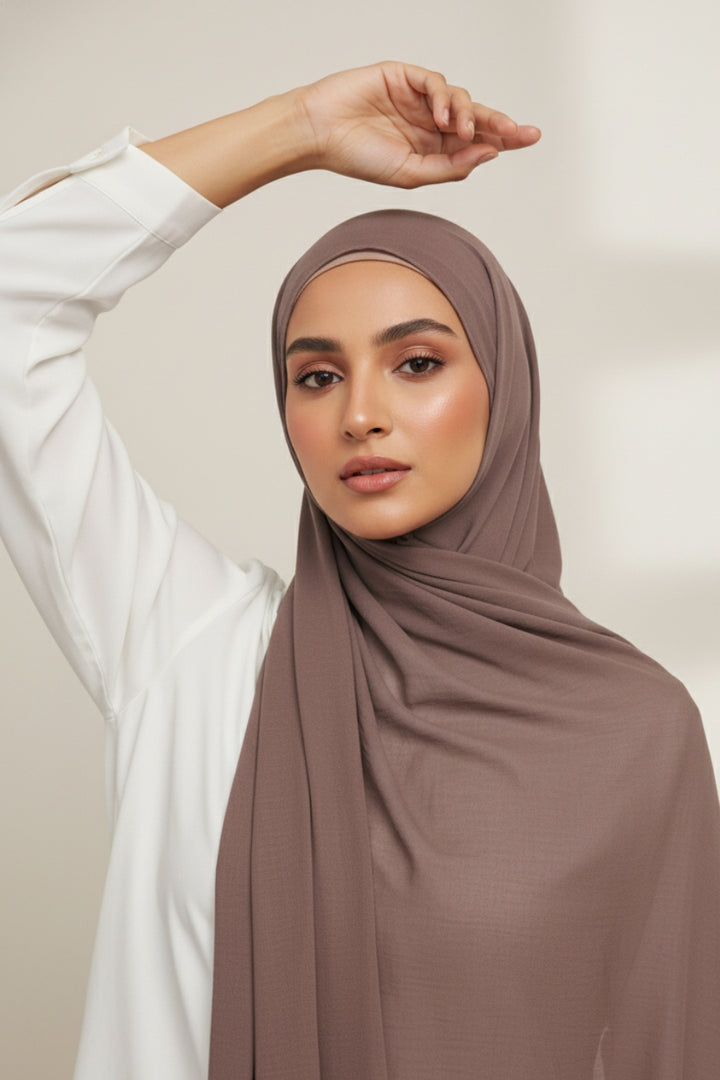 Soft Crumpled Lawn Hijab - Lavender