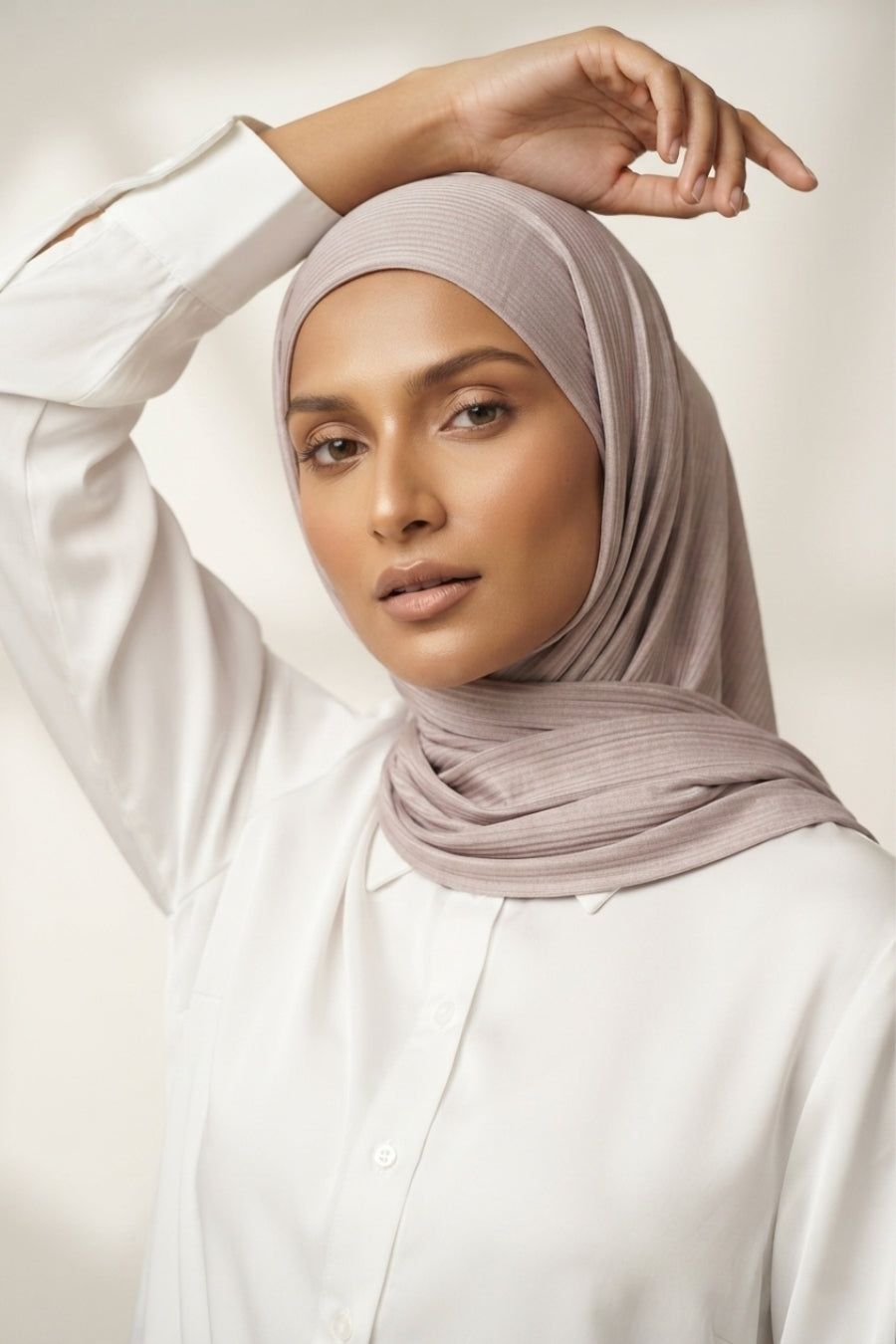 Textured Rib Jersey Hijab - Lavender