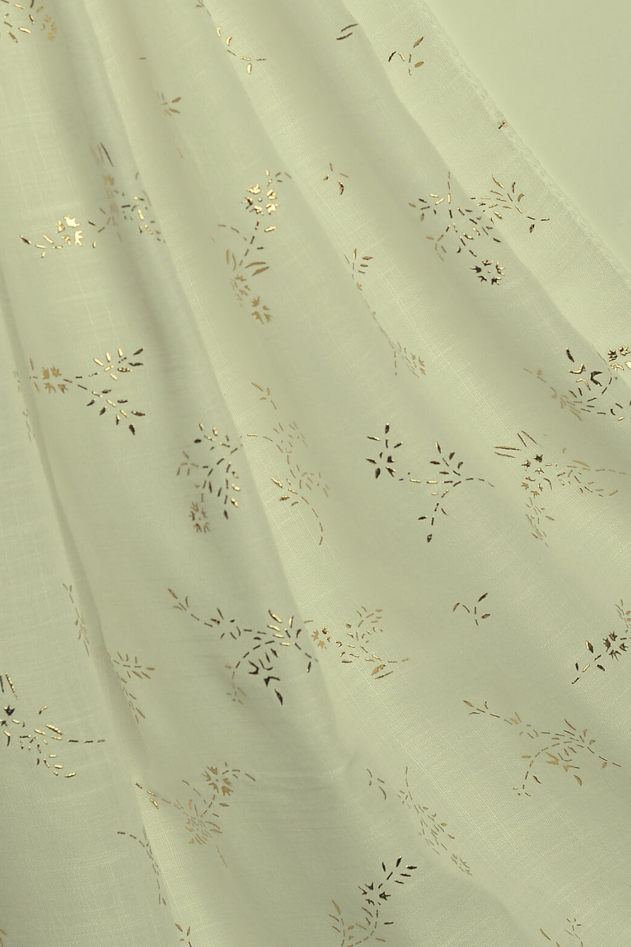 Leaf Embossed Turkish Lawn - Lemon