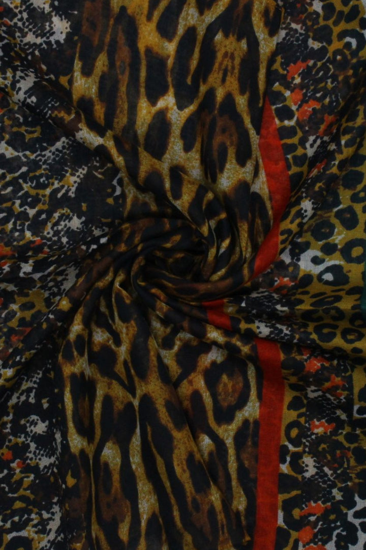 Printed Lawn Hijab - Leopards Town