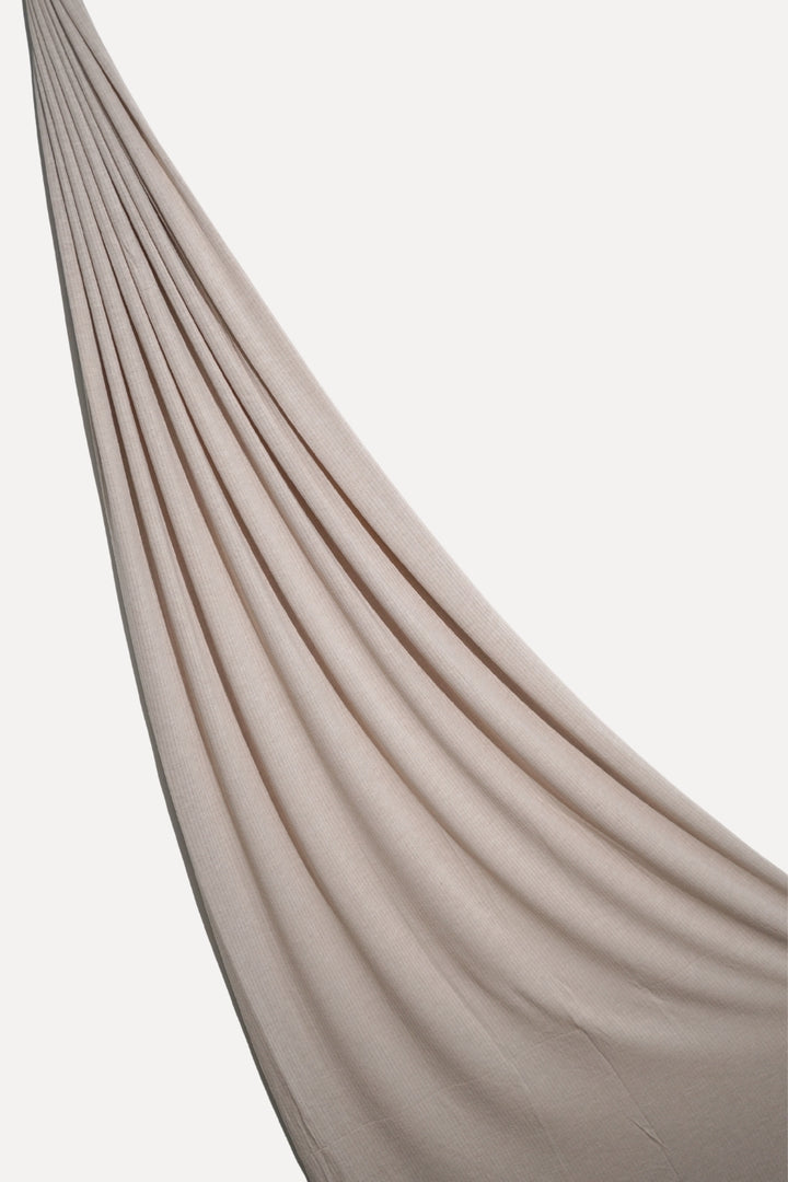 Ribbed Jersey Hijab - Light Taupe
