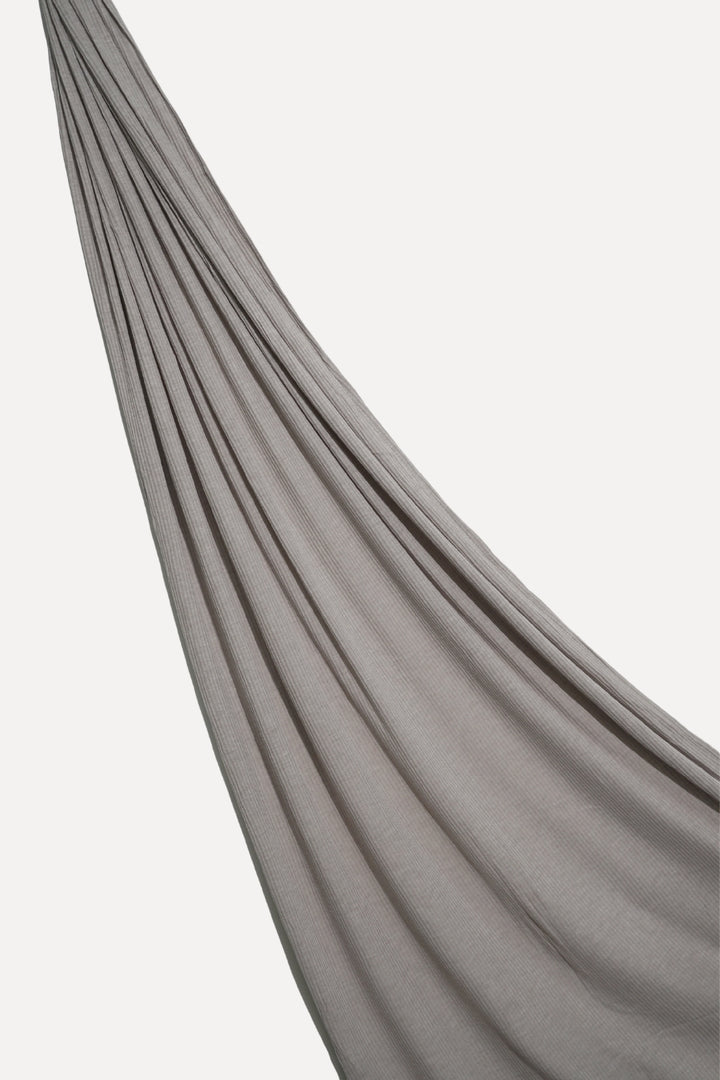 Textured Rib Jersey Hijab - Light Taupe