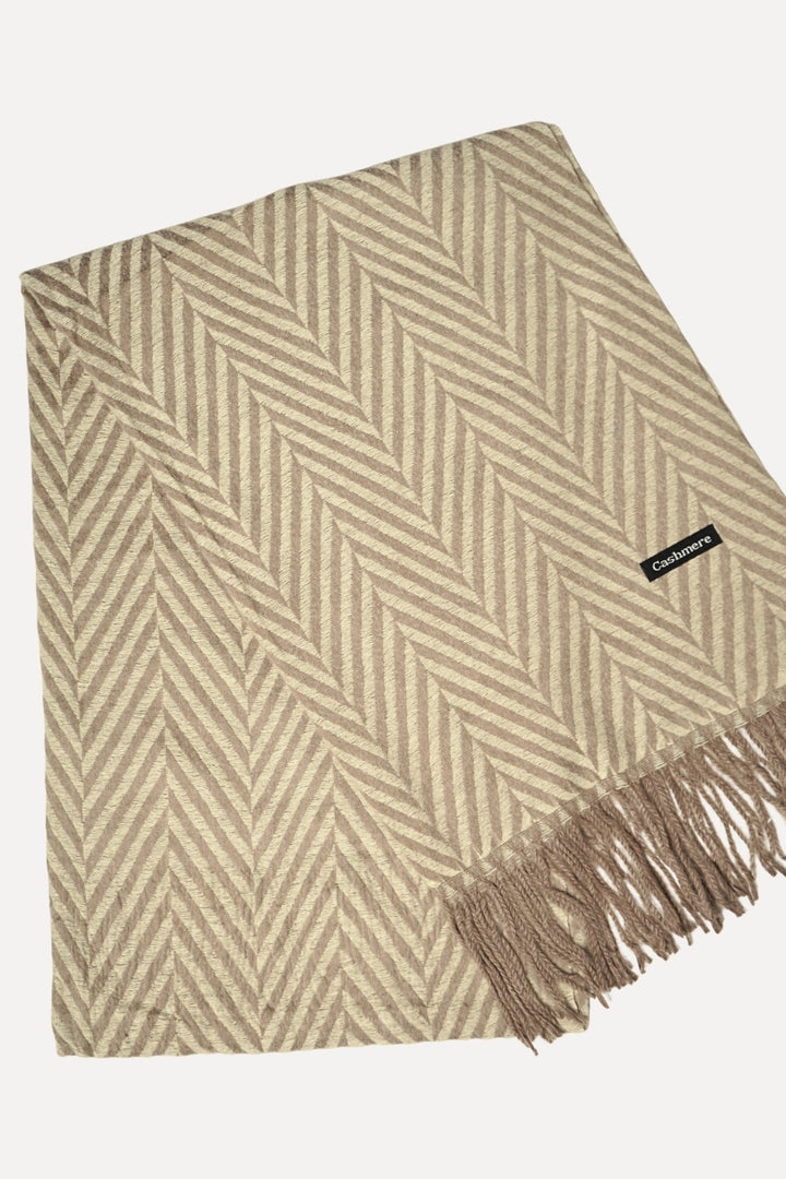 Patterned Cashmere - Light Taupe