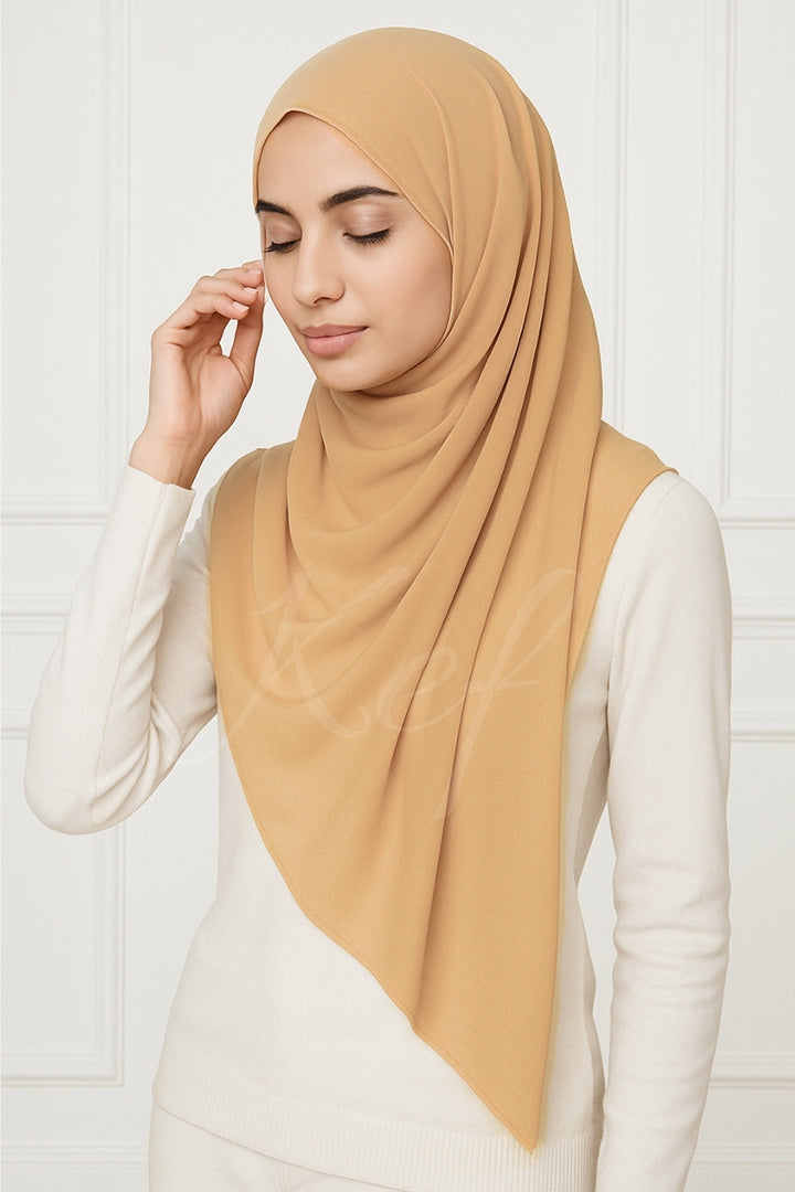 Georgette Hijab - Light Taupe