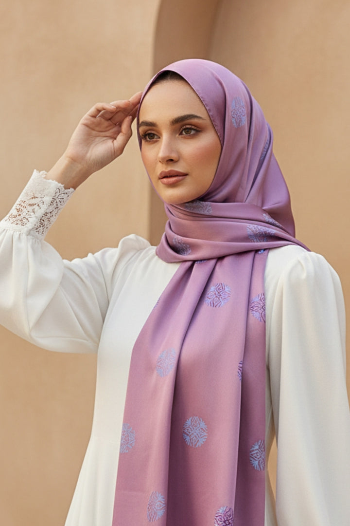 Block Print Silk - Lilac