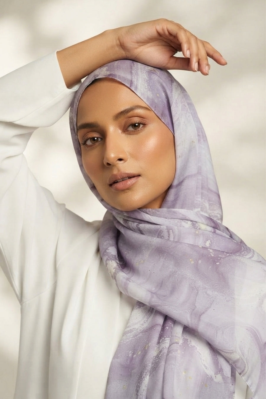 Printed Viscose Modal Hijab - Lilac Mist