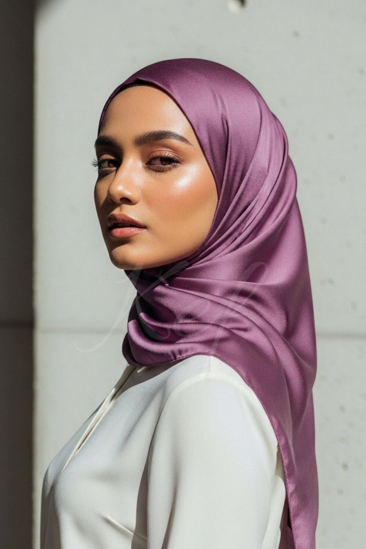 Plain Silk Hijab - Lilac