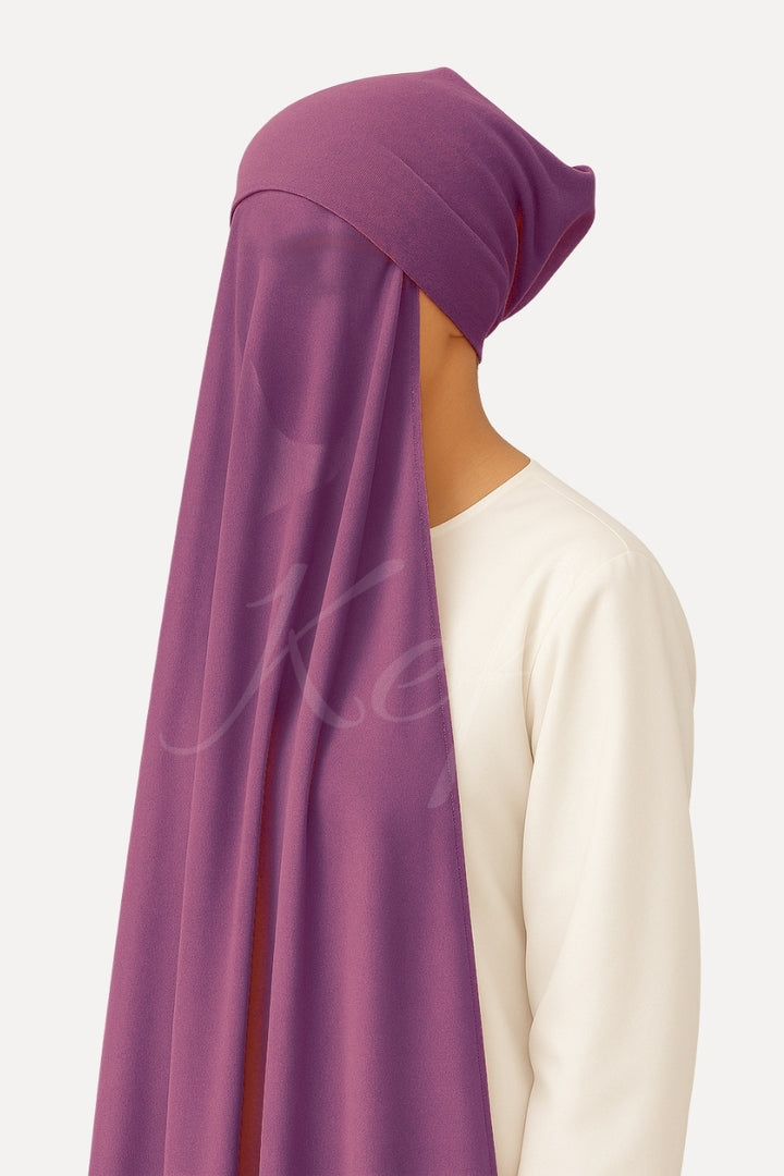 Instant Georgette with Cap - Lilac