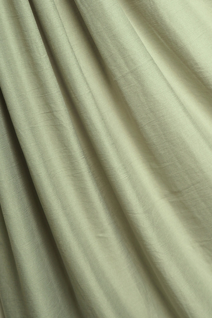 Crumpled Lawn Hijab - Lime Green