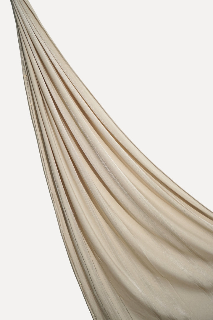 Stone Linear Jersey Hijab - Luna Glow