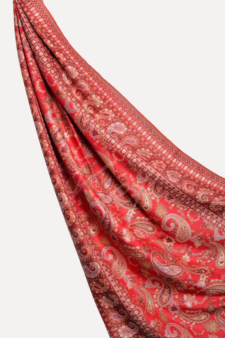 Printed Cashmere Hijab - Luxe Red