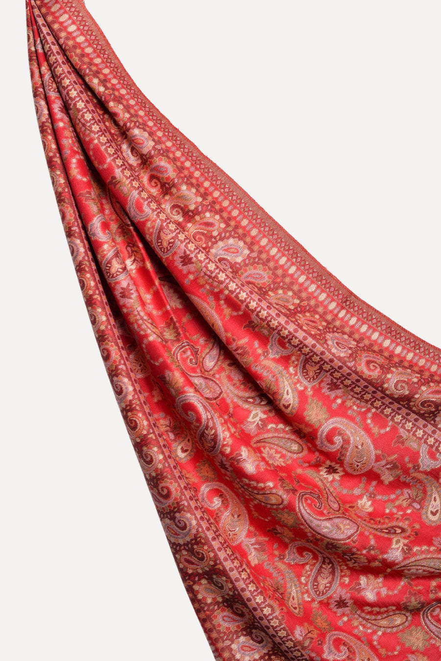 Printed Cashmere Muse Hijab - Luxe Red