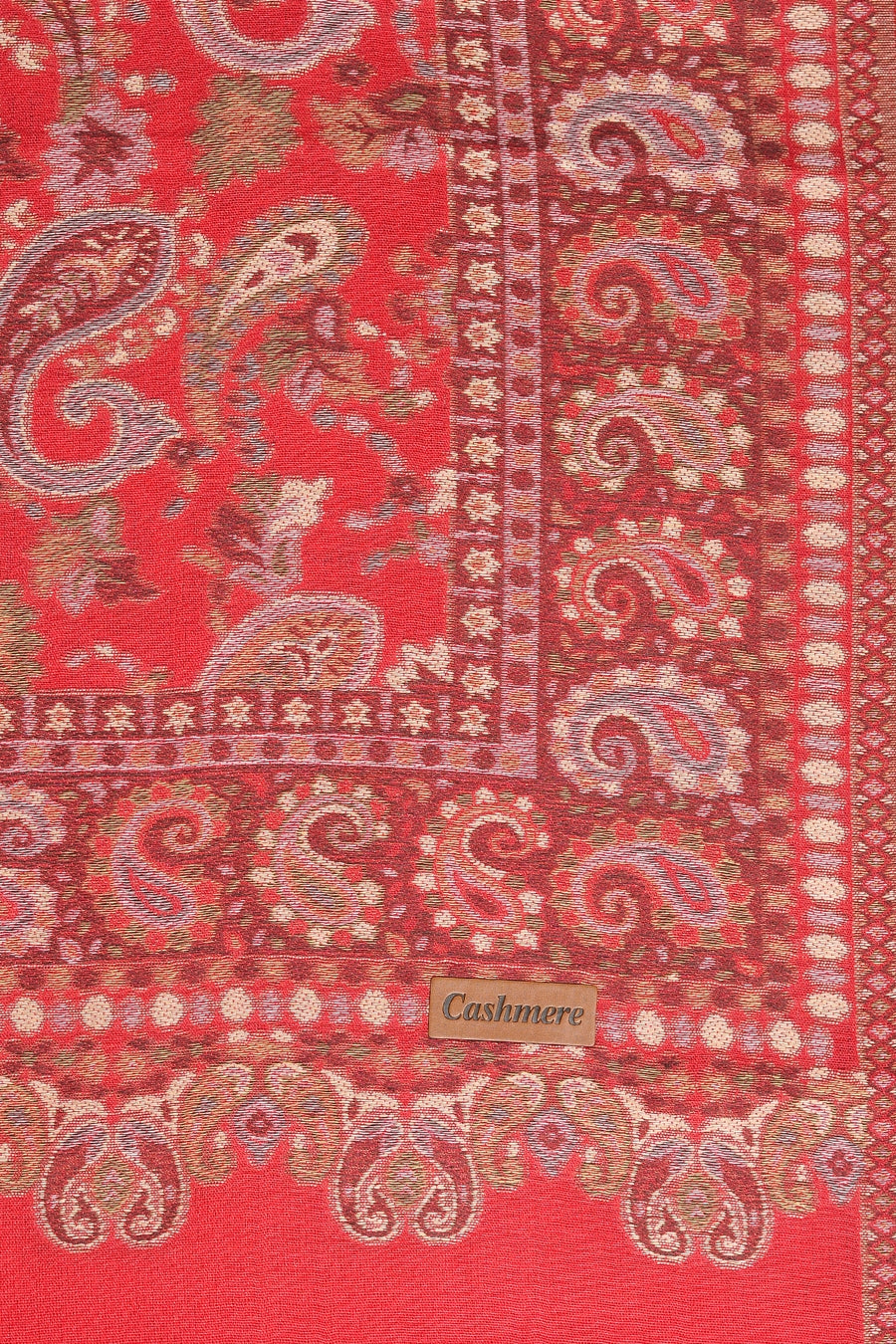 Printed Cashmere Muse Hijab - Luxe Red