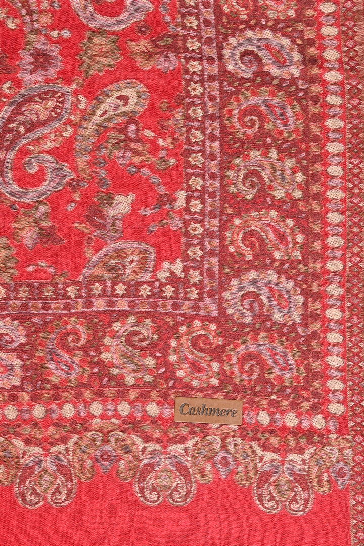 Printed Cashmere Muse Hijab - Luxe Red