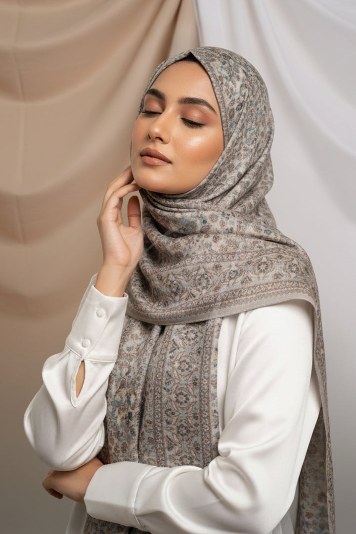 Printed Cashmere Memoir Hijab - Lysa