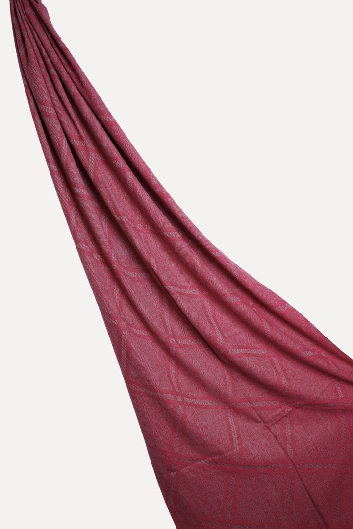 Grid Patterned Cashmere - Magenta