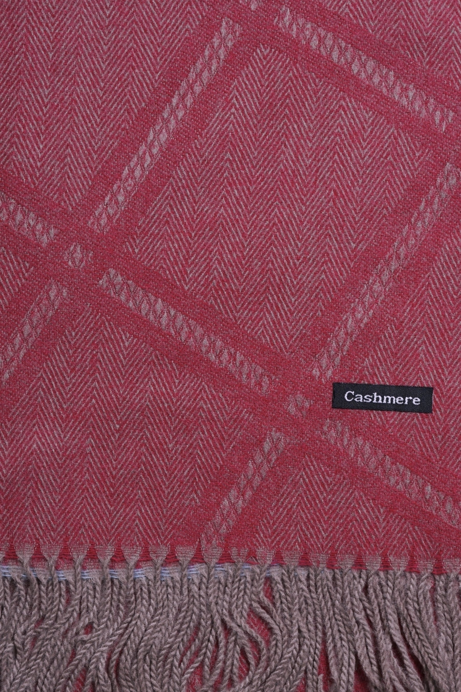 Grid Patterned Cashmere - Magenta