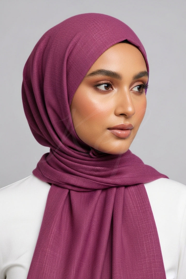 Turkish Lawn Hijab - Magenta