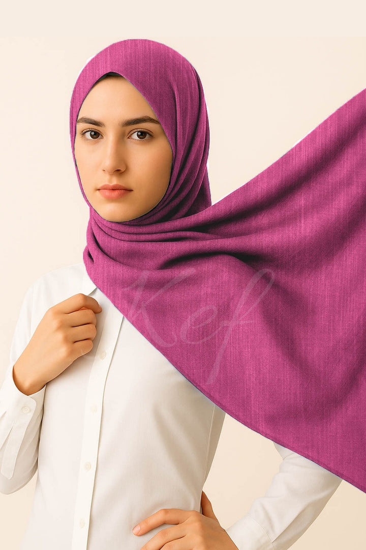 Turkish Lawn Hijab - Magenta