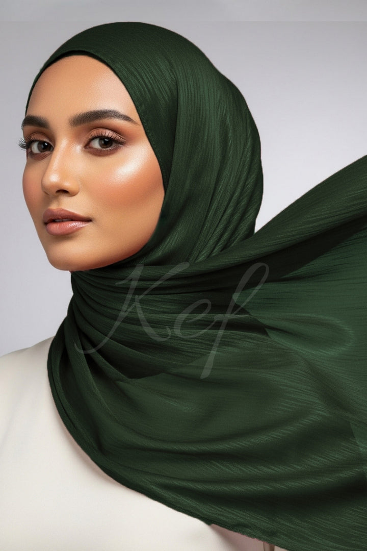 Luxe Chiffon Hijab - Majestic Green