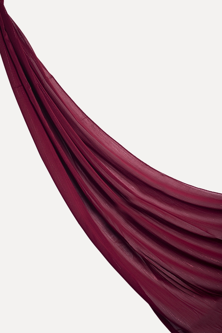 Metallic Chiffon - Maroon