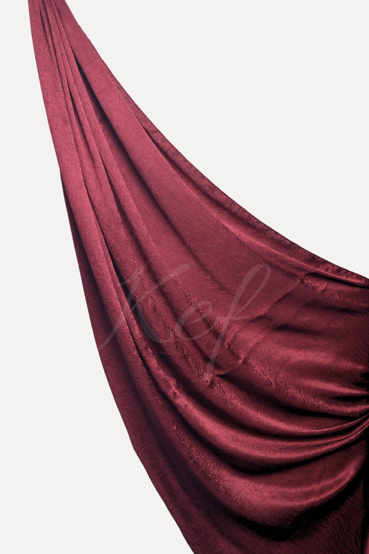 Crepe Textured Chiffon - Maroon