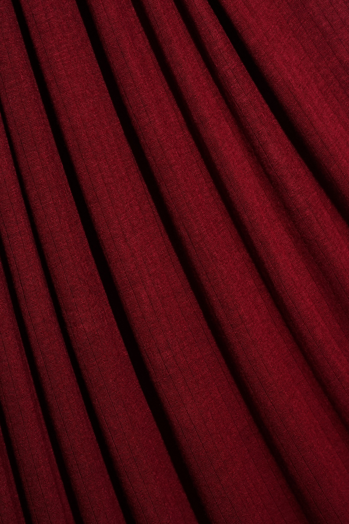 Micro Rib Jersey - Maroon