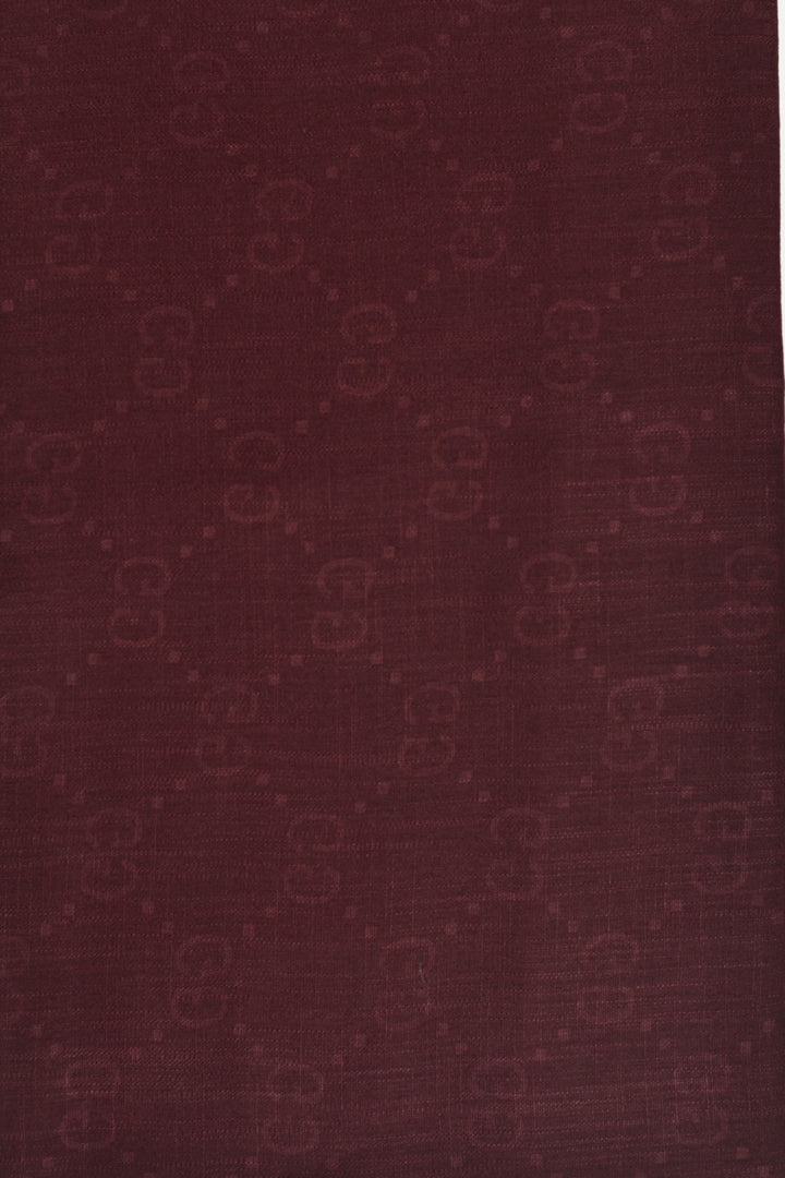 GG Monogram Turkish Lawn Hijab - Maroon