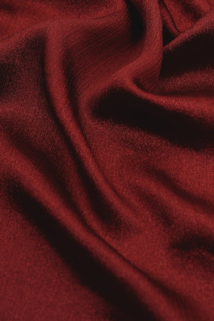 Crinkle Chiffon Hijab - Maroon (Shimmer)