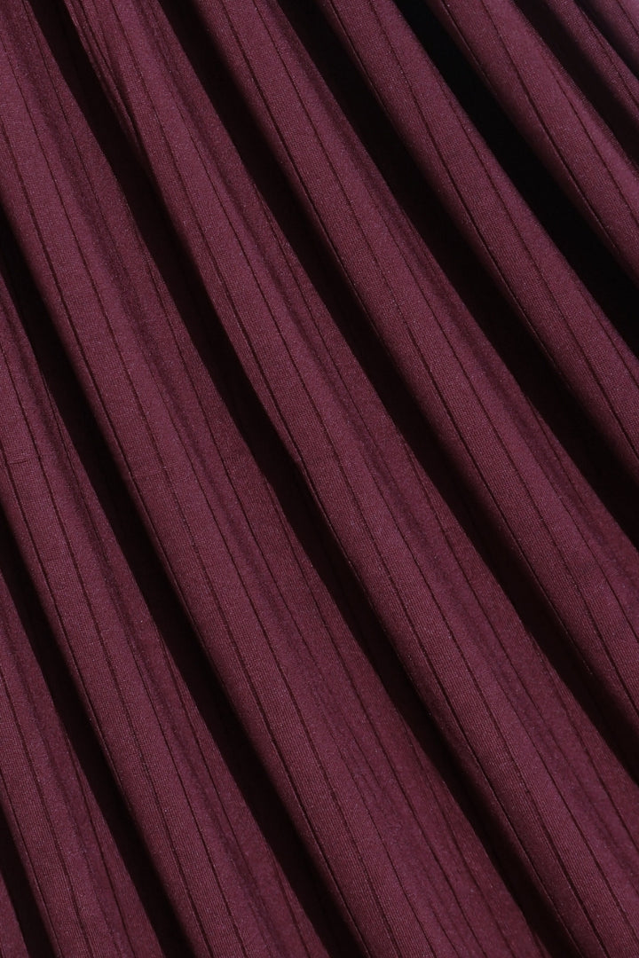 Linear Rib Jersey - Maroon