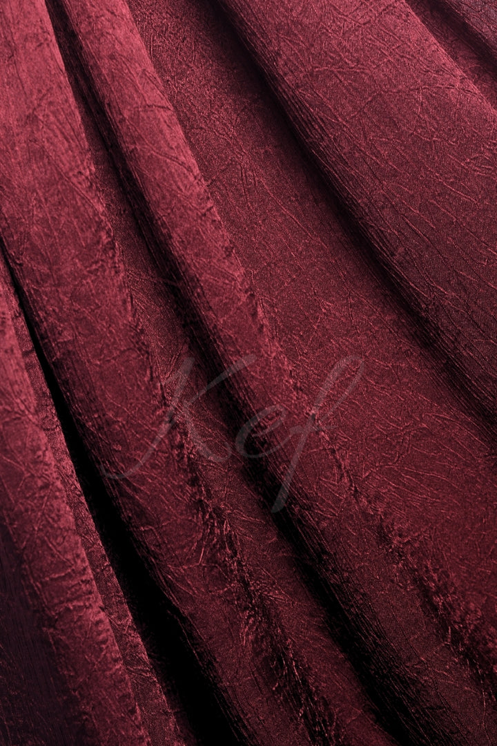 Crepe Textured Chiffon - Maroon