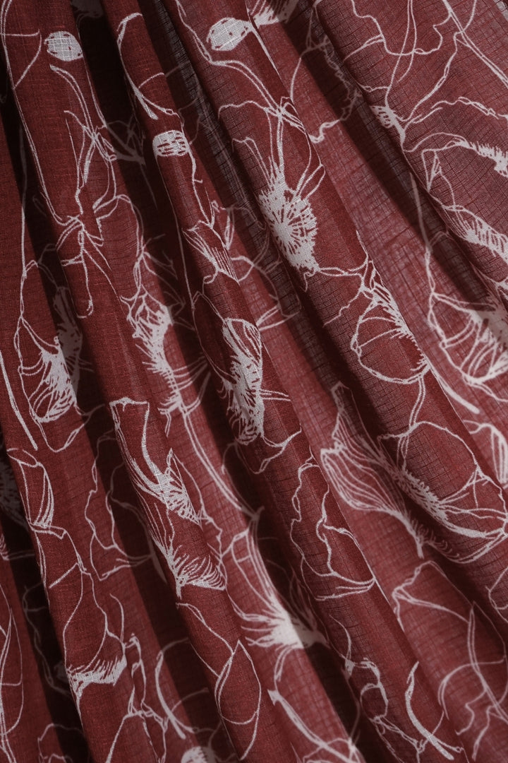 Noir Printed Lawn - Maroon