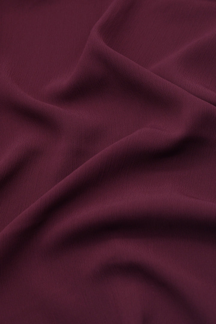 Textured Chiffon - Maroon