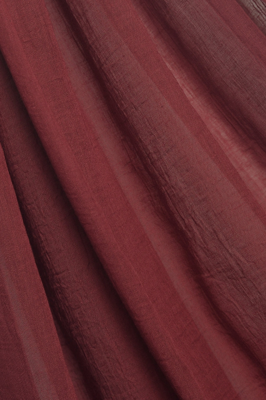 Soft Crumpled Lawn Hijab - Maroon