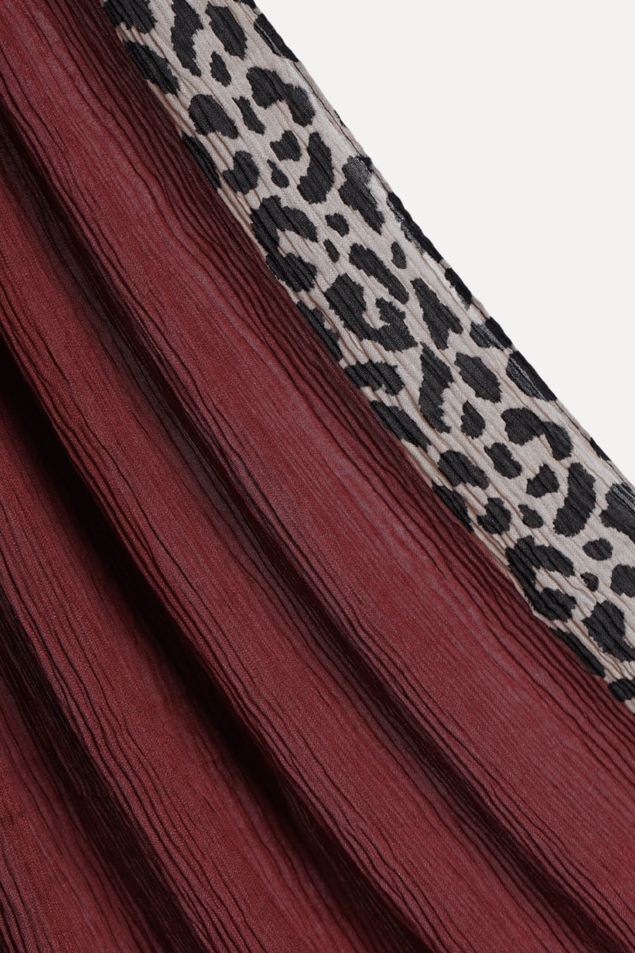 Pleated Crinkle Hijab - Maroon