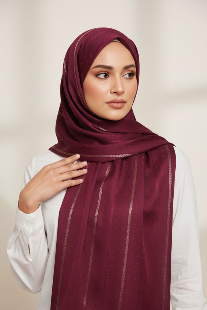 Golden Petal Lawn - Maroon