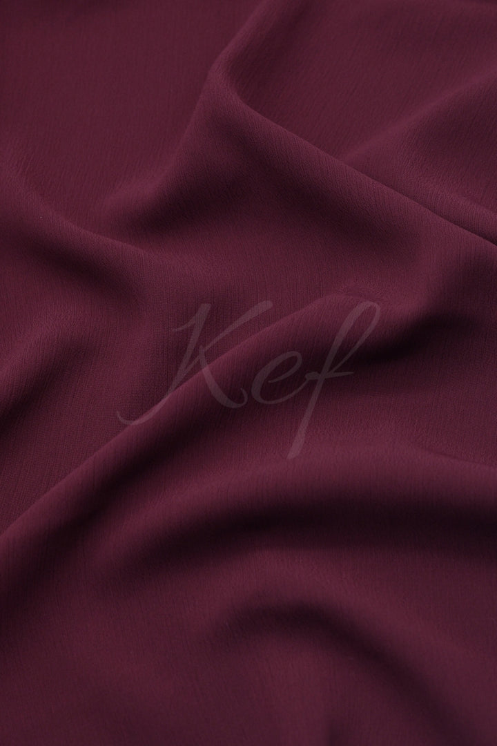 Textured Chiffon - Maroon