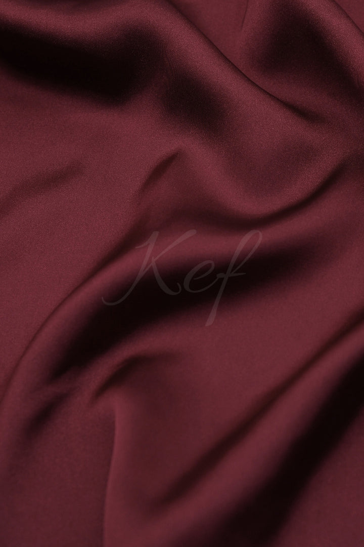 Plain Silk Hijab - Maroon