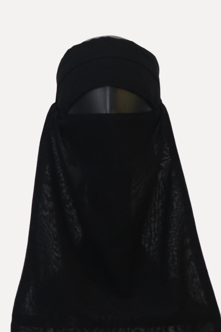 Matha Patti Saudi Niqab  - Black