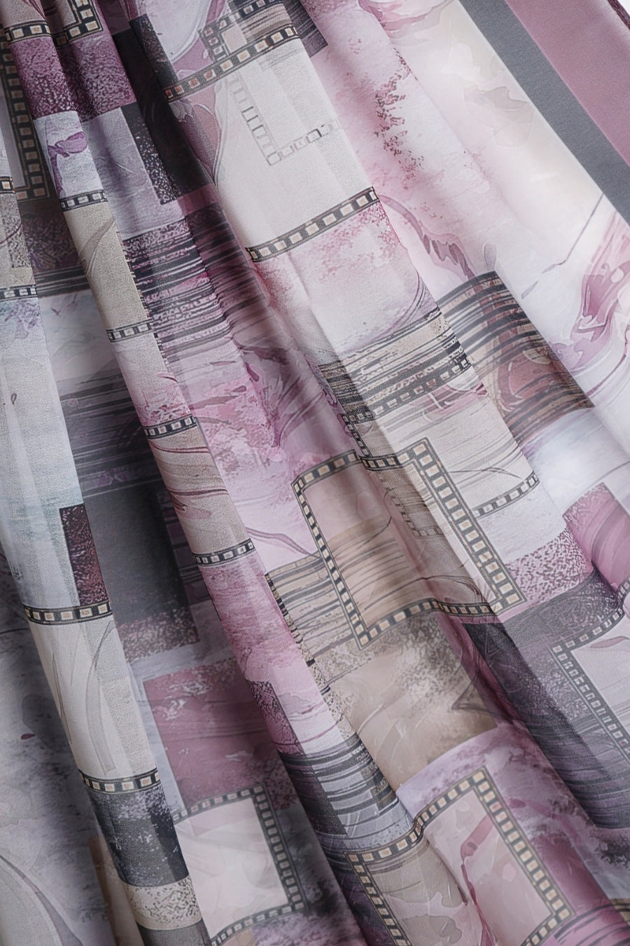 Printed Georgette Hijab - Mauve Mosaic