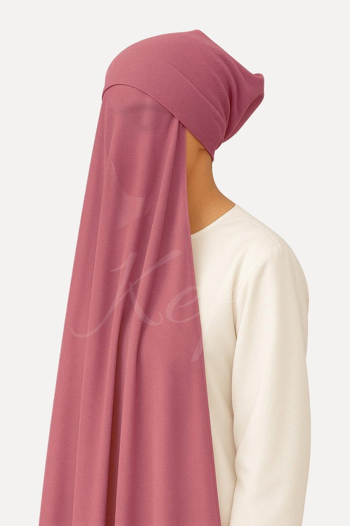 Instant Georgette with Cap - Mauve