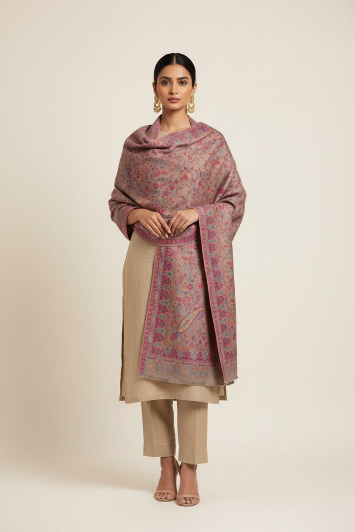 Printed Cashmere Shawl - Mehfil Looms