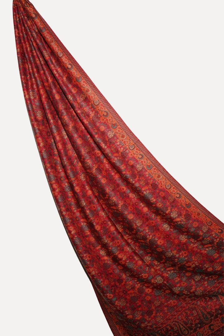 Printed Cashmere Legacy Hijab - Merlot