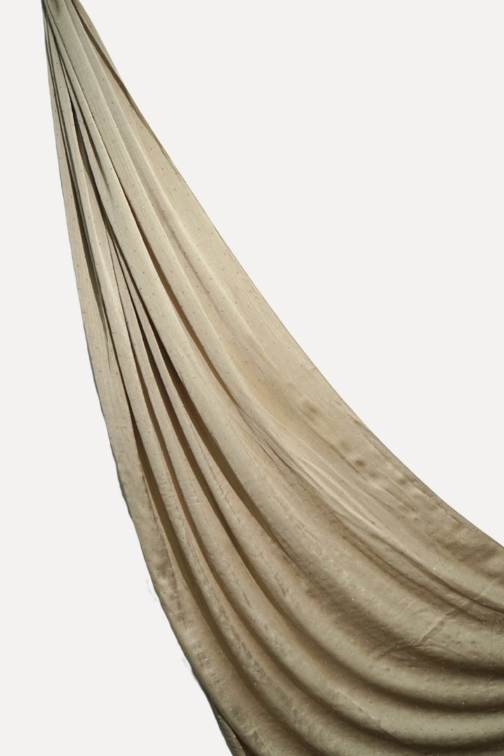 Dotted Matte Chiffon Hijab - Metallic Gold