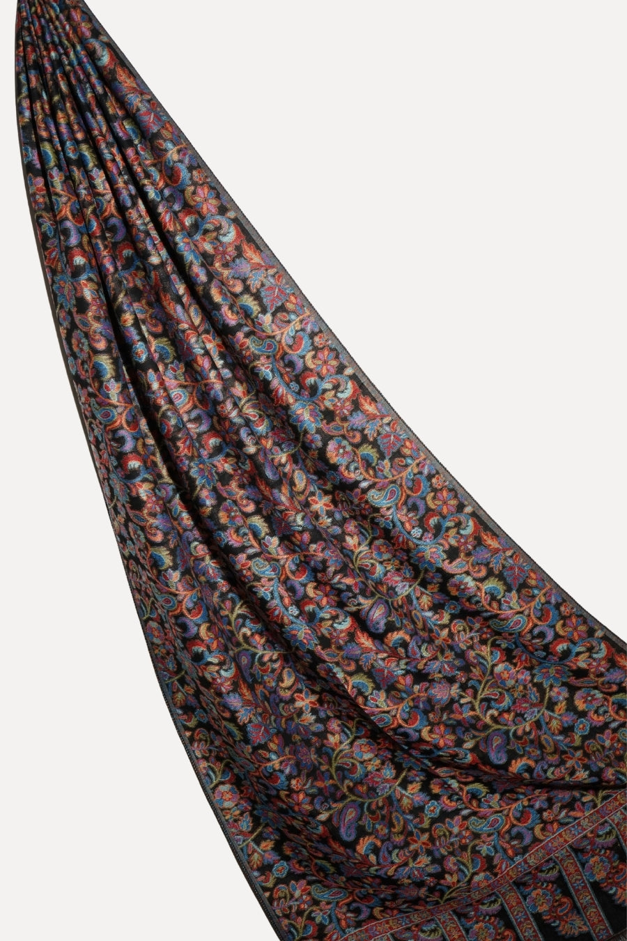 Printed Cashmere Dynasty Hijab - Midnight Bloom