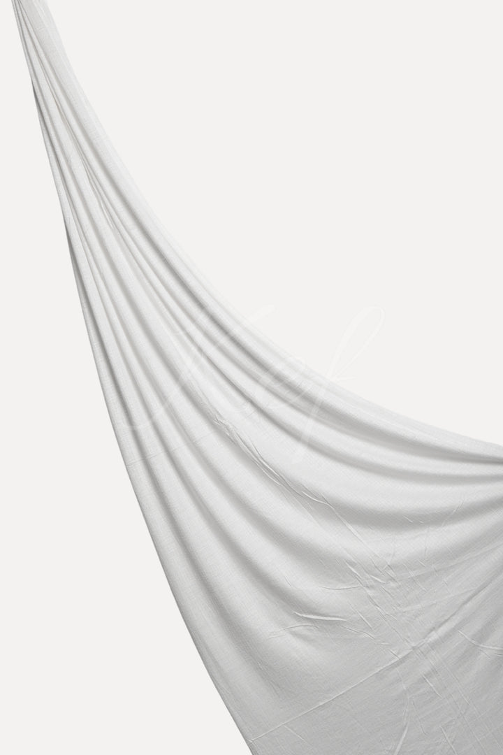 Linear Jersey Hijab - Milky White